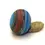 Thumbnail: Turquoise etched glass bead 20mm, 1pc