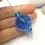 Thumbnail: Blue hollow glass bead with raised dots 20(22)mm