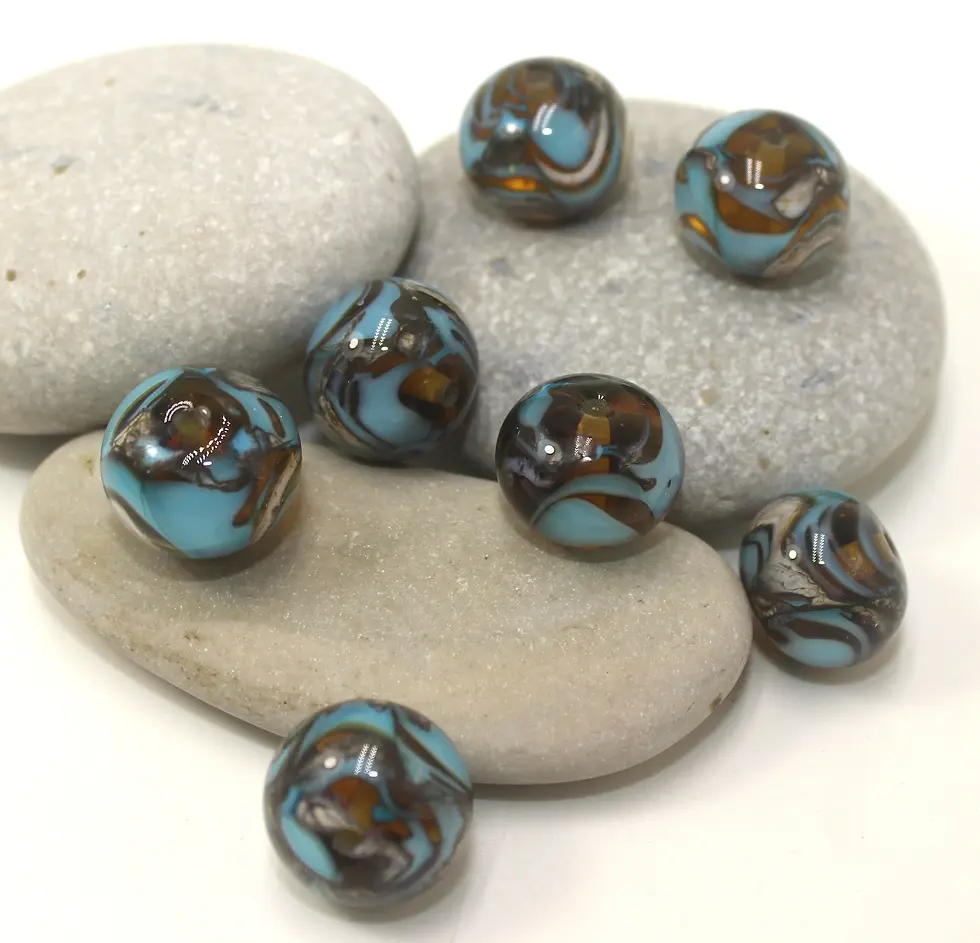 Artisan donut beads for jewelry