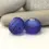 Thumbnail: Dark Blue etched pair bead 14mm
