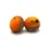 Thumbnail: Orange etched pair glass bead