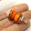Thumbnail: Orange pair glass bead