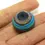 Thumbnail: Violet etched glass bead 20mm, 1pc