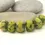 Thumbnail: Green rondelle beads 12mm with lava textured, 6/8/10pcs