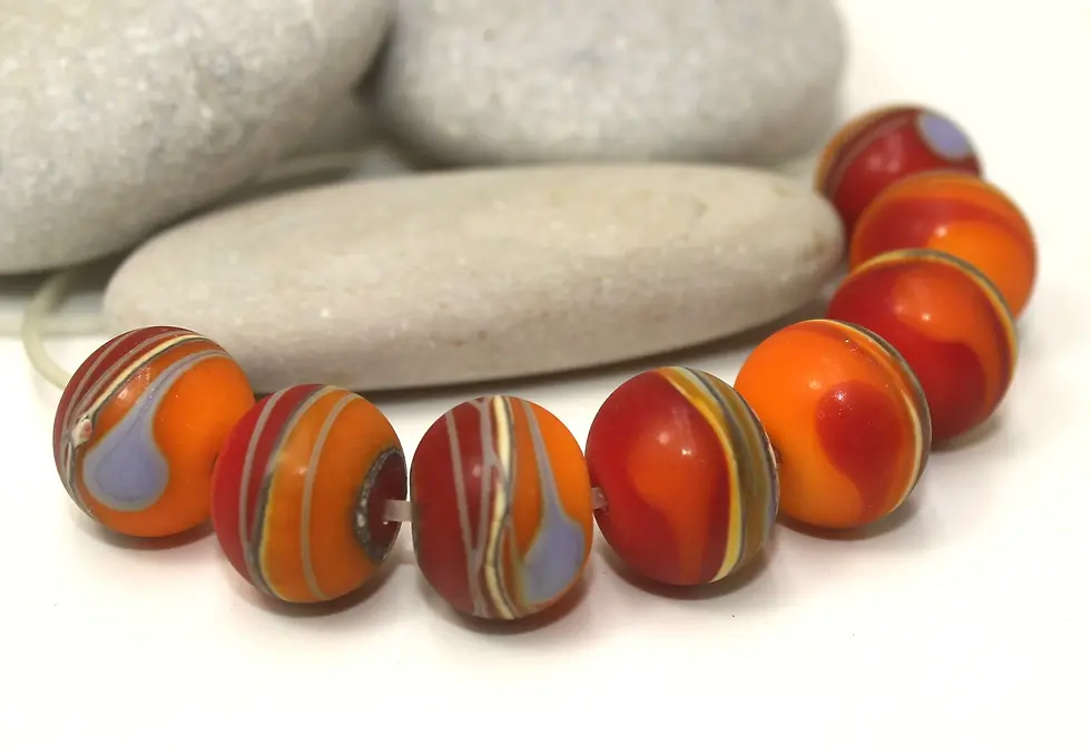 Etched glass beads