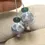 Thumbnail: Pale Lavender etched pair glass bead 14mm