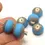 Thumbnail: Turquoise etched rondelle beads 12mm