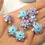 Thumbnail: Purple-Turquoise rondelle beads 12mm with raised dots