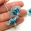 Thumbnail: Turquoise pair bead poppy 20mm