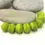 Thumbnail: Green etched rondelle beads