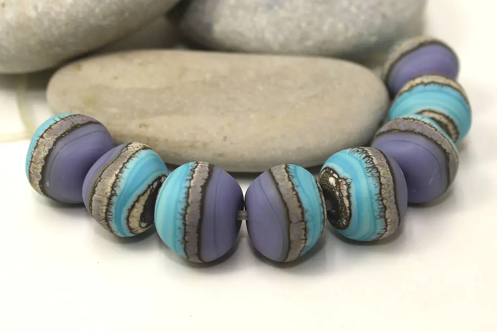 Artisan glass beads 14mm