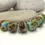 Thumbnail: Blue Turquoise rondelle beads 12mm