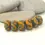 Thumbnail: Rondelle beads 14mm with lava textured