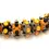 Thumbnail: Black-Yellow rondelle beads 12mm with raised dots