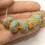 Thumbnail: Yellow rondelle beads 14mm with lava textured
