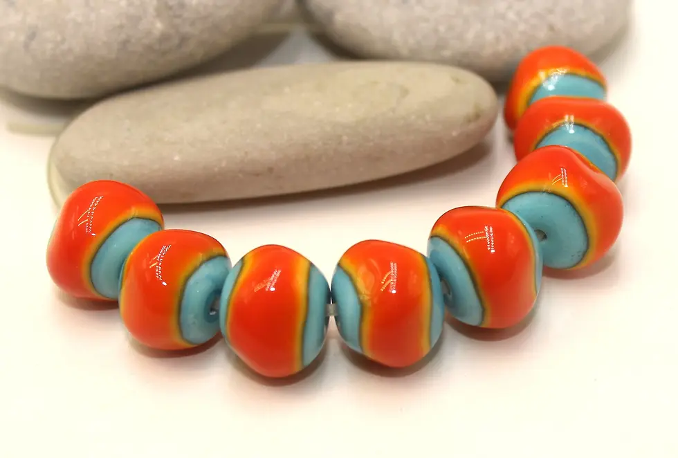 Artisan glass beads 14(15)mm