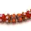 Thumbnail: Carrot-Purple rondelle beads 12mm with raised dots
