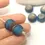 Thumbnail: Blue Turquoise etched rondelle beads