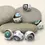 Thumbnail: Artisan donut beads for jewelr with polka