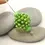 Thumbnail: Green hollow glass bead with raised dots 20(22)mm