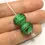 Thumbnail: Emerald etched pair glass bead 14mm