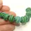 Thumbnail: Green etched rondelle beads 12mm