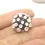 Thumbnail: Black bead with raised dots 15mm, 1pc