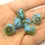 Thumbnail: Rondelle beads 12mm with lava textured