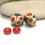 Thumbnail: Black-Red pair lampwork glass bead 14mm