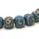 Thumbnail: Turquoise glass cube beads 10mm