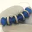 Thumbnail: Turquoise etched rondelle beads 12mm