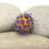 Thumbnail: Yellow glass bead with raised dots 15mm, 1pc