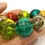 Thumbnail: Mix hollow glass beads 22/20/18/17mm, 8pcs