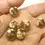 Thumbnail: Beige etched rondelle beads 12mm