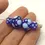 Thumbnail: Blue etched pair beads with polka dot 12mm