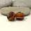 Thumbnail: Grey etched pair glass bead