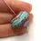 Thumbnail: Coral etched glass bead 20mm, 1pc