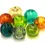 Thumbnail: Mix hollow glass beads 22/20/18/17mm, 8pcs
