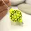Thumbnail: Green hollow glass bead with raised dots 20(22)mm