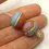 Thumbnail: Coral etched pair glass bead