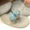 Thumbnail: Turquoise rondelle beads 12mm with lava textured