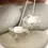 Thumbnail: White-Clear pair glass beads with ruffle