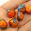 Thumbnail: Artisan glass cube beads