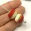 Thumbnail: Ivory etched pair glass bead 14mm