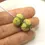Thumbnail: Green rondelle beads 12mm with lava textured, 6/8/10pcs