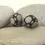 Thumbnail: Black etched pair beads with polka dot