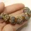 Thumbnail: Yellow Mustard rondelle glass beads 12mm with lava textured