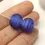 Thumbnail: Dark Blue etched pair glass bead