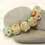 Thumbnail: Artisan glass beads with polka
