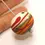 Thumbnail: Ivory etched glass bead 20mm, 1pc